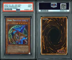 Yugioh PSA 9 MINT Dark Magician Girl MFC-000 Secret Rare Unlimited 2003 - Image 1
