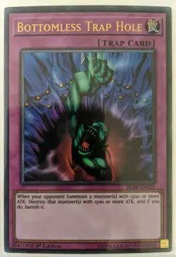 YuGiOh Bottomless Trap Hole Ultra Rare 1st Edition BLRR-EN101 NM - Image 1