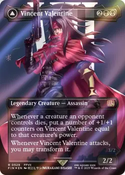 Vincent Valentine Borderless Surge Foil Final Fantasy MTG Card 0528 - Image 1