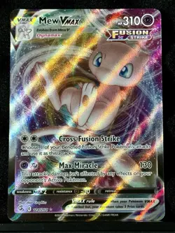 Pokemon TCG Mew VMAX 114/264 Ultra Rare Holo Card Near Mint Condition - Image 1