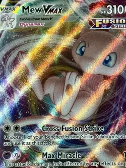 Pokemon TCG Mew VMAX 114/264 Ultra Rare Holo Card Near Mint Condition - Image 2