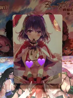 Bunny Waifu CCG Goddess Story Double Sided Anime Card Waifu Card Holo - Image 1