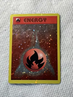 Pokemon Card Fire Energy WotC 2002 Energize League Reverse Holo LP - Image 1