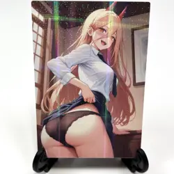Chainsaw Man Power Sexy Hot Anime Waifu Girl Lewd Doujin Goddess Story Art Card - Image 2