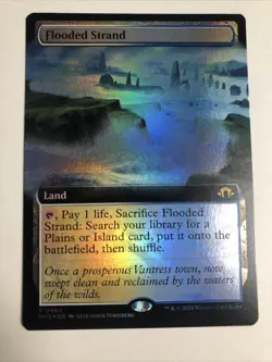 Flooded Strand (Extended Art) Rare Foil Modern Horizons 3 NM (Pack Fresh) - Image 1