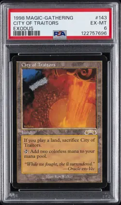 1998 MTG EXODUS #143 CITY OF TRAITORS PSA 6 - Image 1