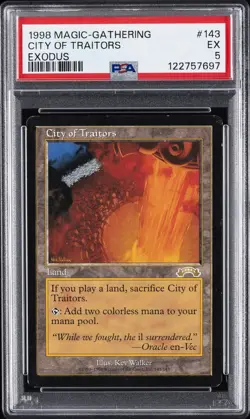1998 MTG EXODUS #143 CITY OF TRAITORS PSA 5 - Image 1