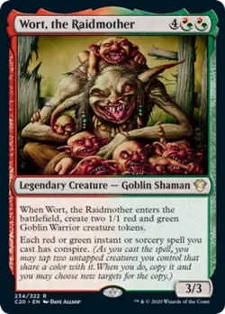 Wort, the Raidmother NM, English MTG Commander 2020 - Image 1