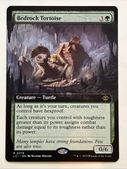 MTG The Lost Caverns of Ixalan Bedrock Tortoise Extended Art 0378 NM Rare - Image 1