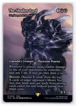MTG Final Fantasy - The Shawdow Lord (Borderless Regular) Mythic 0035 FCA - Image 1