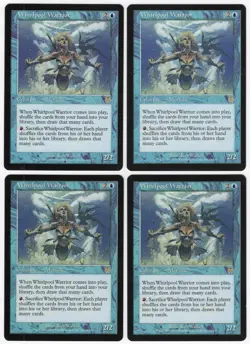 Whirlpool Warrior x4 4x 2001 Apocalypse PLAYSET Blue Rare Creature MTG NM AZ1 - Image 1