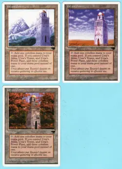 Urza's Tower x3 3x (Mountains Plains Forest) 1995 Chronicles MTG SP - NM AZ1 - Image 1