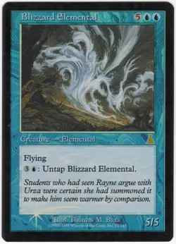 Blizzard Elemental 1999 Urza's Destiny FOIL Blue Rare Creature MTG NM AZ1 - Image 1