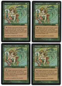 Planeswalker's Favor x4 4x 2001 Planeshift PLAYSET Green Enchantment MTG NM AZ2 - Image 1