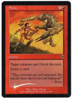 Stun 2000 Invasion FOIL Red Common Instant MTG NM AZ1 - Image 1