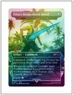 1x Tidus's Brotherhood Sword, Foil, Secret Lair Final Fantasy Magic MTG NM - Image 1