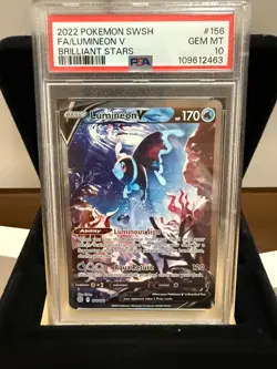 Pokemon TCG Lumineon v 156/172 Brilliant Stars Sword & Shield PSA 10! Gem Mint - Image 1