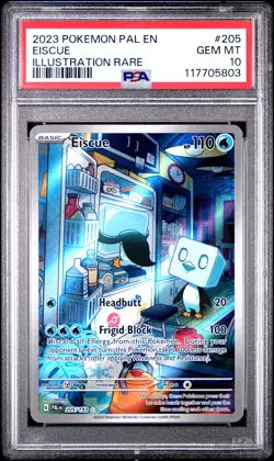 2023 POKEMON PAL EN-PALDEA EVOLVED ILLUSTRATION RARE #205 EISCUE PSA 10 - Image 1