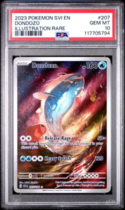 2023 POKEMON SVI EN-SCARLET & VIOLET ILLUSTRATION RARE #207 DONDOZO PSA 10 - Image 1
