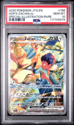 2025 POKEMON JTG EN-JOURNEY TOGETHER #186 HOP'S ZACIAN EX PSA 10 - Image 1