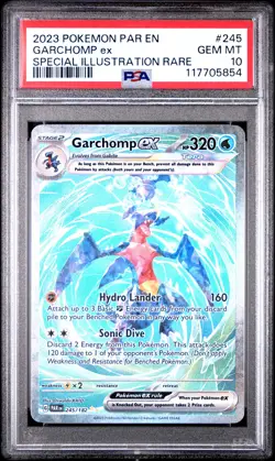 2023 POKEMON PAR EN-PARADOX RIFT SPECIAL ILLUSTRATION RARE GARCHOMP EX PSA 10 - Image 1