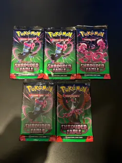 POKEMON SCARLET & VIOLET SHROUDED FABLE TCG X 5 PACKS - Image 1