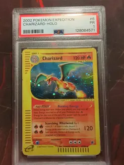 PSA 1 PR 2002 Expedition Charizard Holo Foil 6/165 E-Reader Series Pokemon WOTC - Image 1