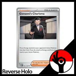 Pokemon TCG: Scarlet & Violet 151 - Reverse Holo - 161/165 - Giovanni's Charisma - Image 1