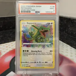 2020 Pokemon Sword & Shield Vivid Voltage RAYQUAZA #138/185 PSA 9 MINT - Image 1