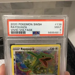 2020 Pokemon Sword & Shield Vivid Voltage RAYQUAZA #138/185 PSA 9 MINT - Image 4