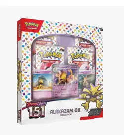 Pokemon TCG Scarlet and Violet - 151 Alakazam ex Collection Box - 4 Packs 820650855269 - Image 1