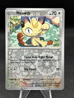 Meowth - 052/165 - Reverse Holo - Scarlet and Violet 151 - Pokemon TCG - Image 1