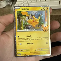 Pikachu - (Cosmos Holo) 018/091 Trick or Trade 2024 Stamped - Pokemon TCG - Image 1