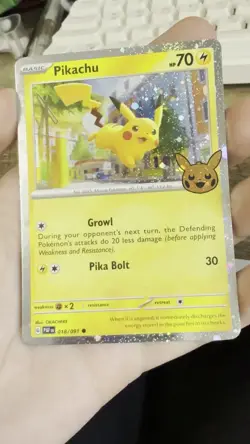 Pikachu - (Cosmos Holo) 018/091 Trick or Trade 2024 Stamped - Pokemon TCG - Image 2