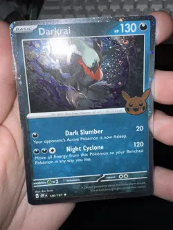 *AWESOME SWIRL* Pokemon TCG - Darkrai Trick or Trade 2024 cosmos holo 136/197 - Image 4