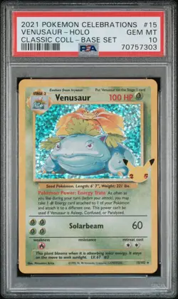 Pokemon 25th Celebrations 2021 Sequential PSA 10 Blastoise Venusaur - Image 1