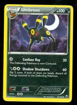 Pokemon UMBREON 61/108 Dark Explorers - NEAR MINT - (Off center) - Image 1
