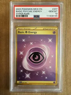 Basic Psychic Energy 207/165 Pokemon TCG Scarlet & Violet 151 Hyper Rare PSA 10 - Image 1