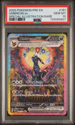 2025 POKEMON PRE EN-PRISMATIC EVOLUTIONS #161 UMBREON EX PSA 10 - Image 1