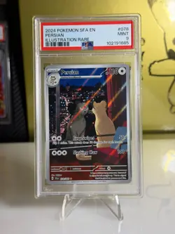 2024 Pokemon Temporal Forces Persian Illustration Rare #078 PSA 9 MINT Graded - Image 1