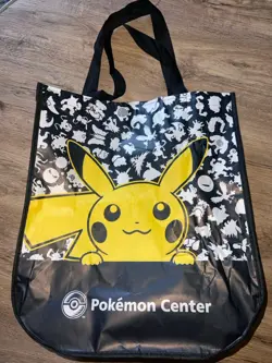 Pikachu Reusable Black Tote Bag Pokemon Center- World Championships London 2022 - Image 1