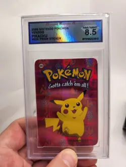 Pikachu Prism Sticker Holo DSG 8.5 NM/MINT GRADED Pokemon Nintendo Not PSA CGC - Image 1