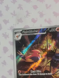 Pokemon Fletchinder 199/193 Illustration Rare IR TCG Paldea Evolved -LP - Image 3