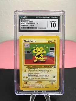 LOW POP! Electabuzz #46 Black Star Promo - 2000 Pokemon League - CGC 10 GM - Image 1