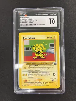 LOW POP! Electabuzz #46 Black Star Promo - 2000 Pokemon League - CGC 10 GM - Image 3