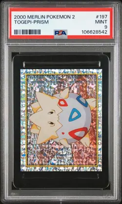2000 MERLIN POKEMON 2 #197 TOGEPI-PRISM PSA 9 - Image 1