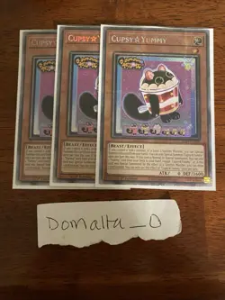 3x Yugioh Cupsy Yummy Starlight Rare 1st Edition JUSH-EN016 Near Mint Playset - Image 1