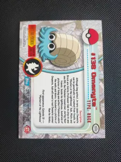 Omanyte #138 - NON-HOLO - SERIES 1 - TOPPS Pokemon Card - NM - Image 2