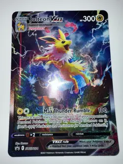Jolteon VMAX SWSH184 Black Star Promo Holo NM JUMBO Pokemon Card English - Image 1