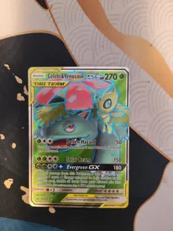 Celebi & Venusaur GX (Full Art) 159/181 Team Up Holo Pokemon Trading Card Game - Image 1